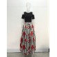 Plus Size Two Pieces Casual Maxi Pattern Floral Dress 